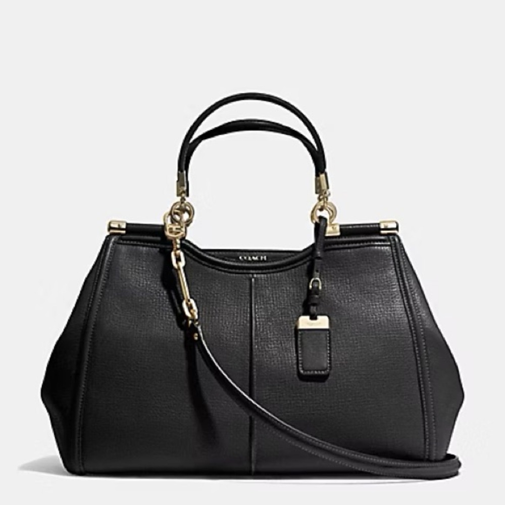 Coach MADISON TEXTURED LEATHER PINNACLE CAROLINE SATCHEL (COACH F32378)